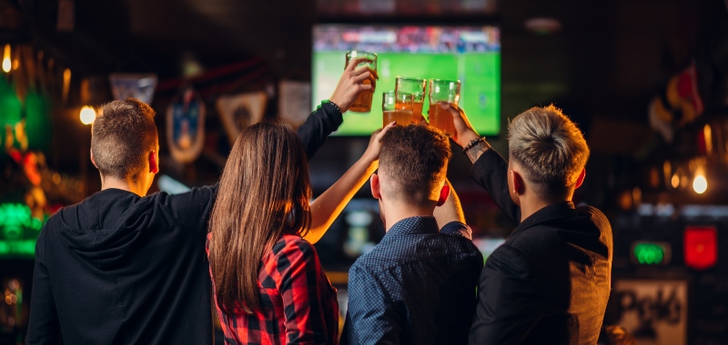 Illegally broadcasting football matches in bars can be a crime against intellectual property